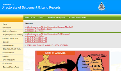 Goa Land Records survey plan