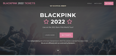 Blackpink World Tour 2022 tickets sale